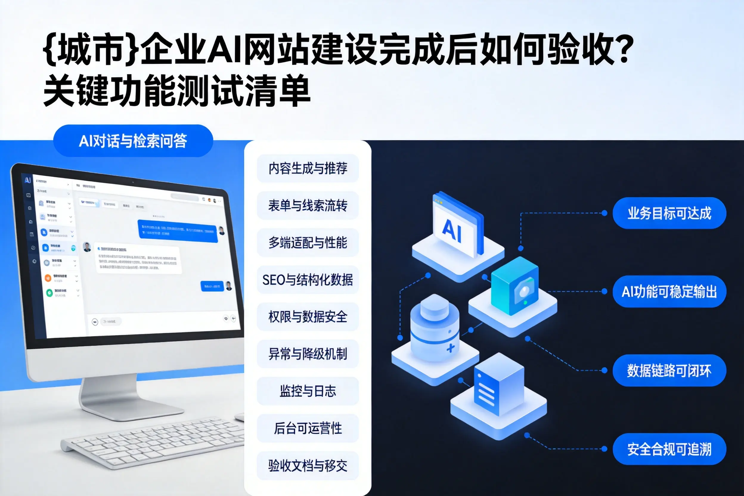 芜湖企业AI网站建设完成后如何验收?关键功能测试清单