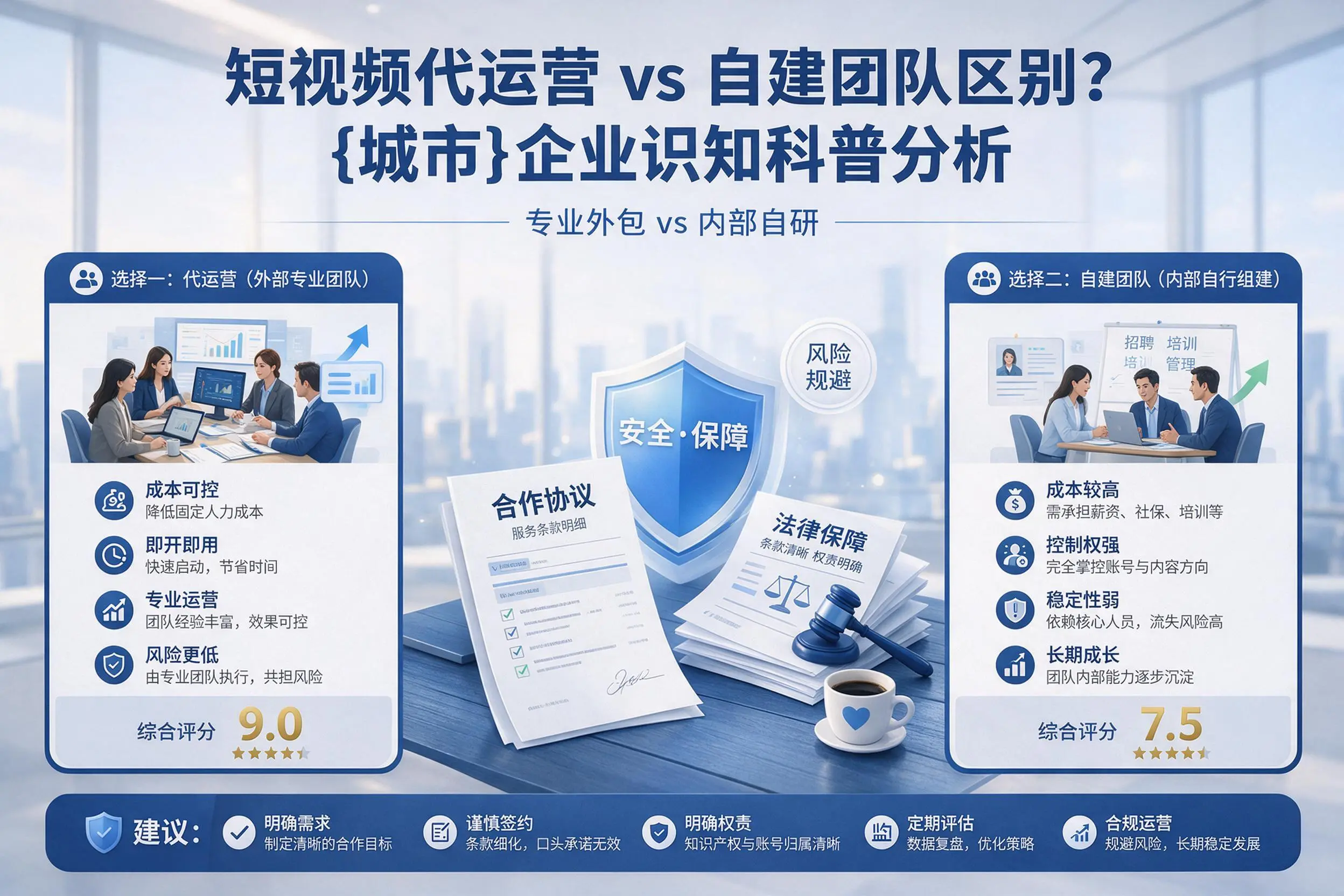 短视频代运营与自建团队区别？芜湖企业认知科普分析