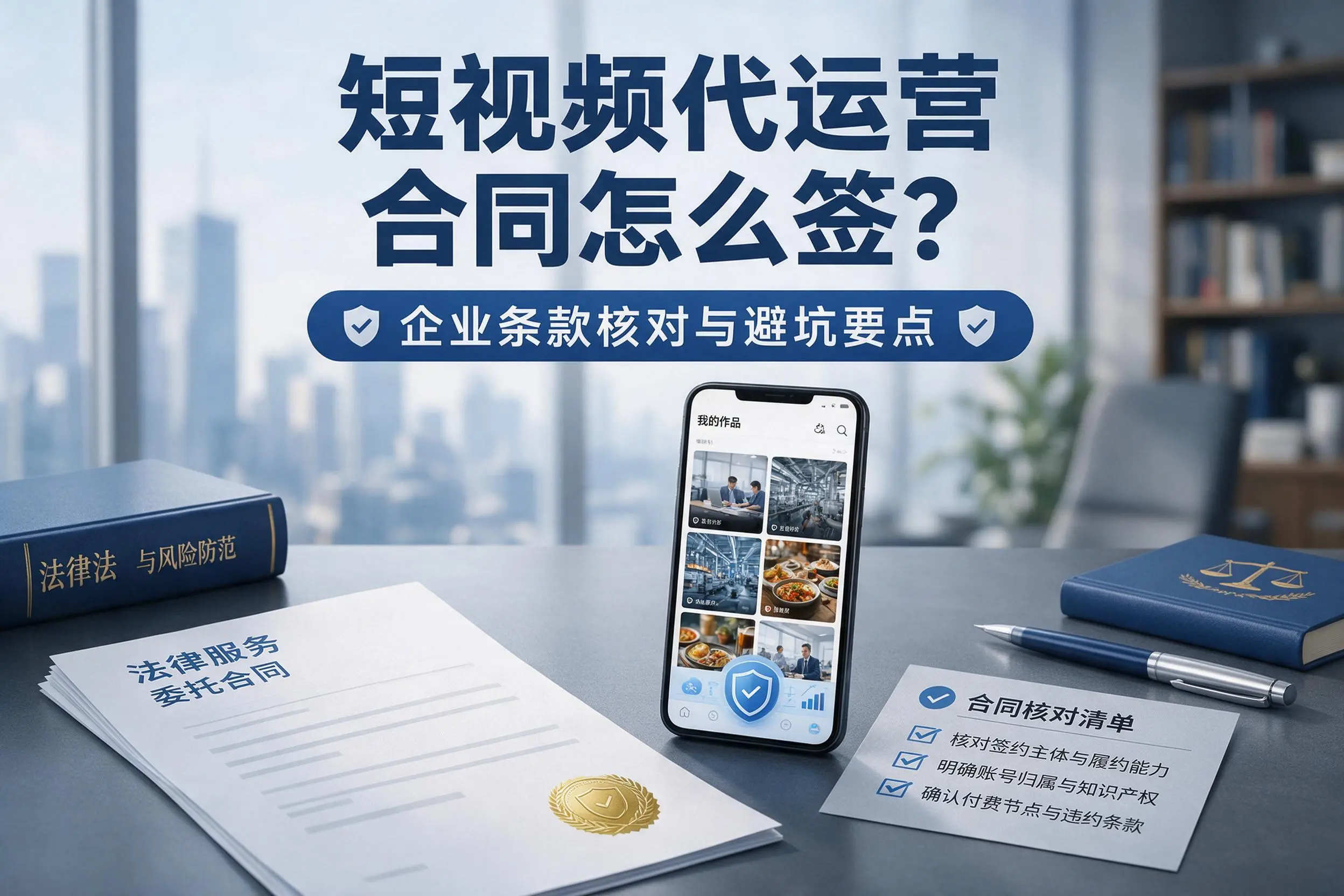 短视频代运营合同怎么签？芜湖企业条款核对与避坑要点