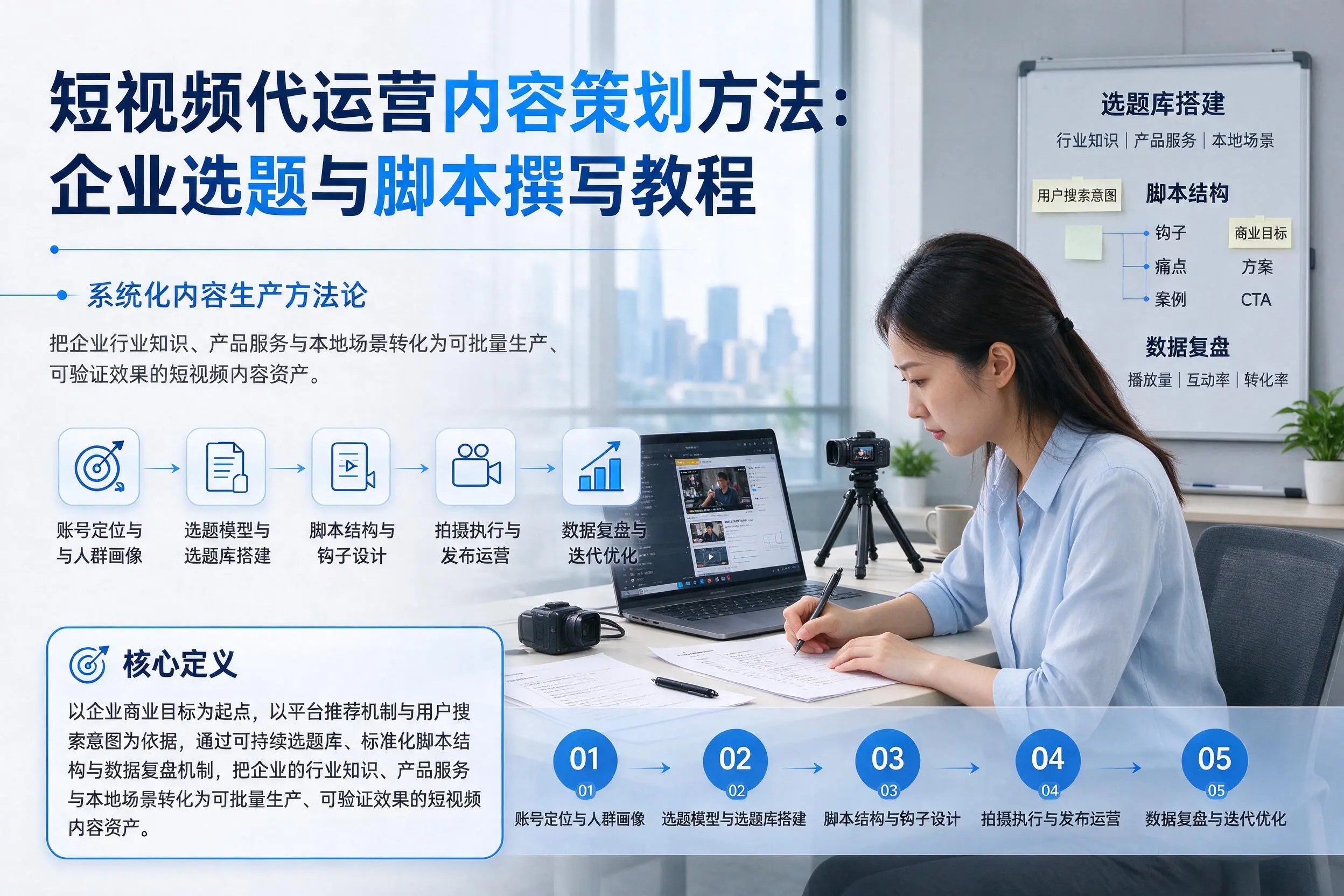 短视频代运营内容策划方法:芜湖企业选题与脚本撰写教程