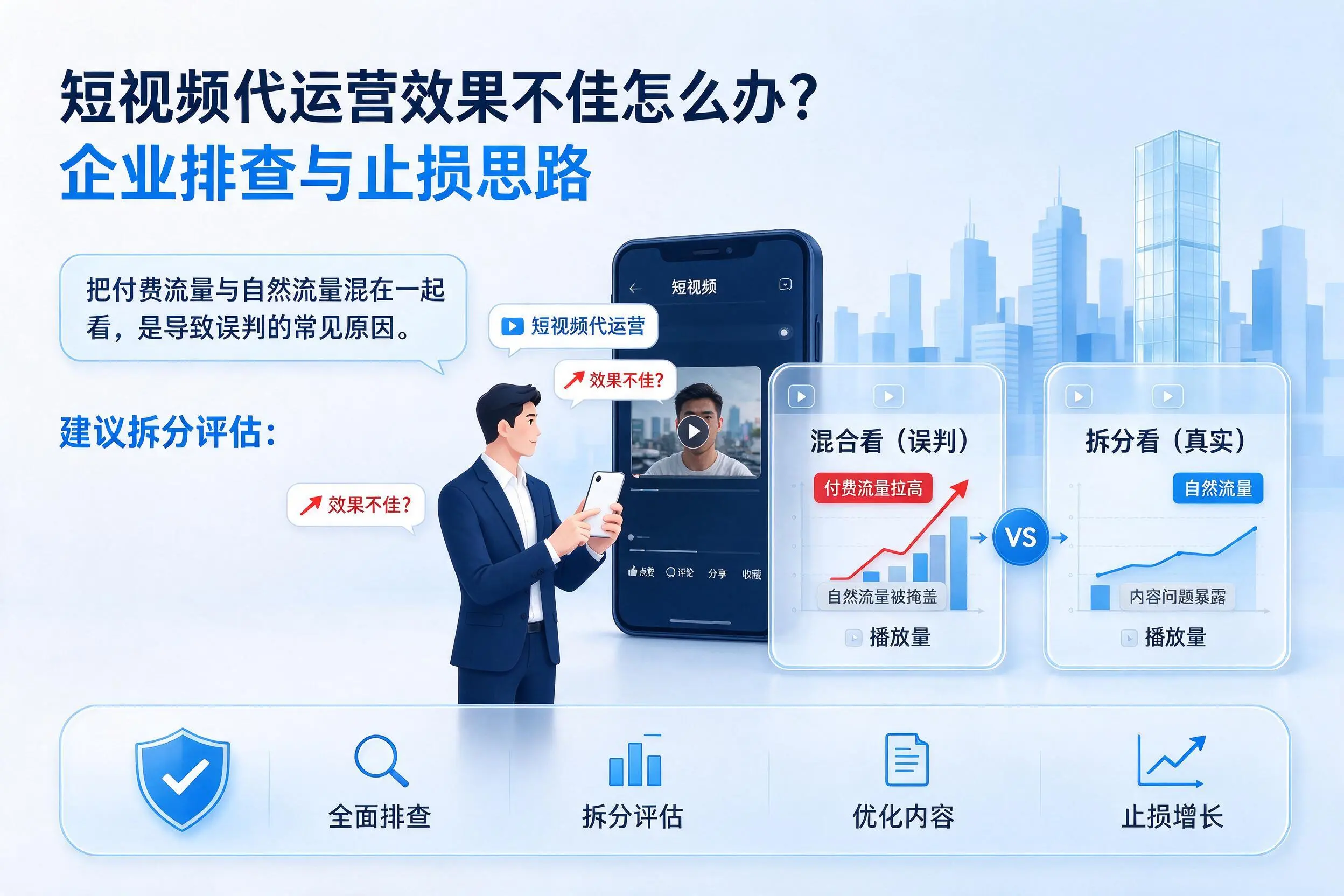 短视频代运营效果不佳怎么办？芜湖企业排查与止损思路