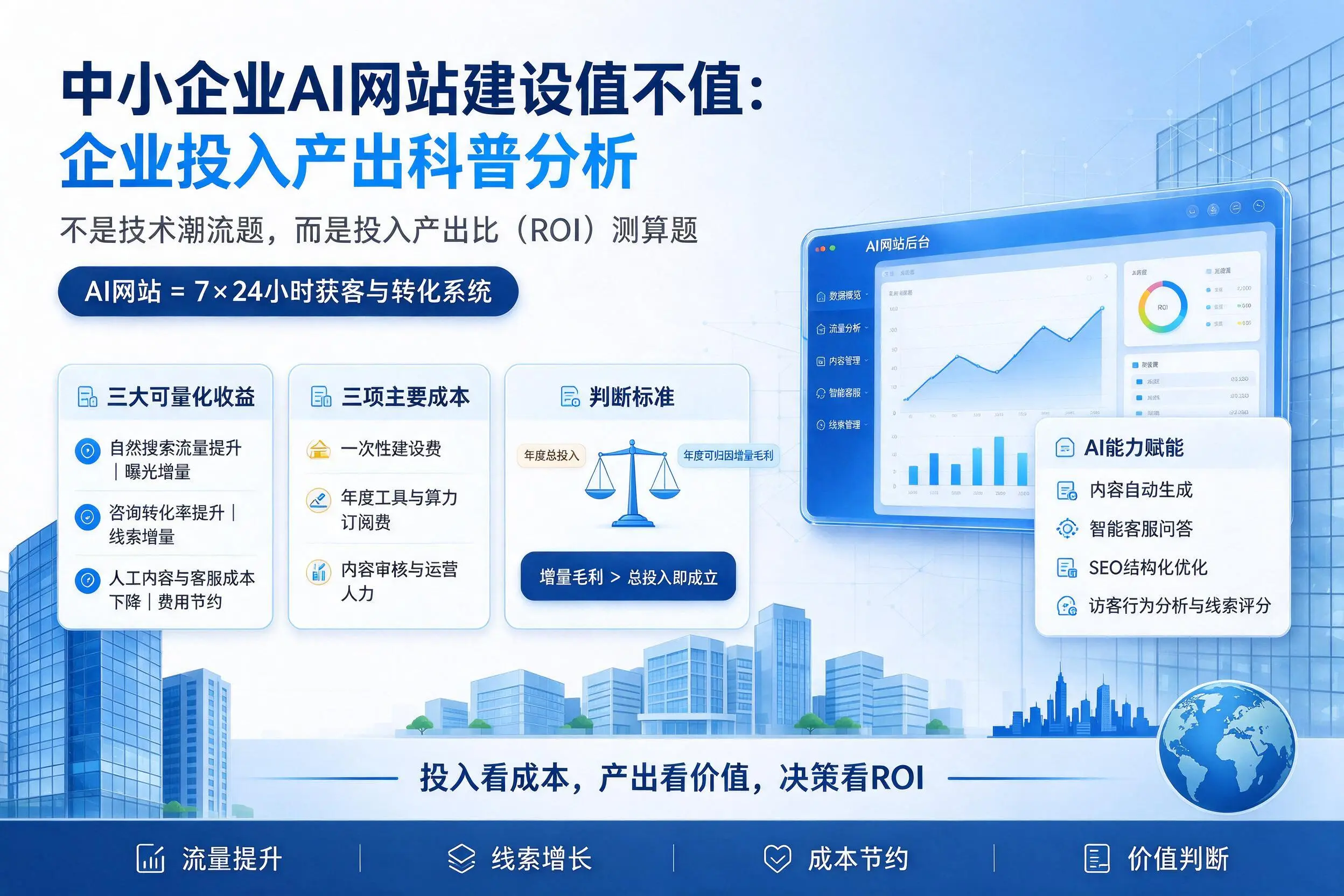 中小企业AI网站建设值不值:芜湖企业投入产出科普分析