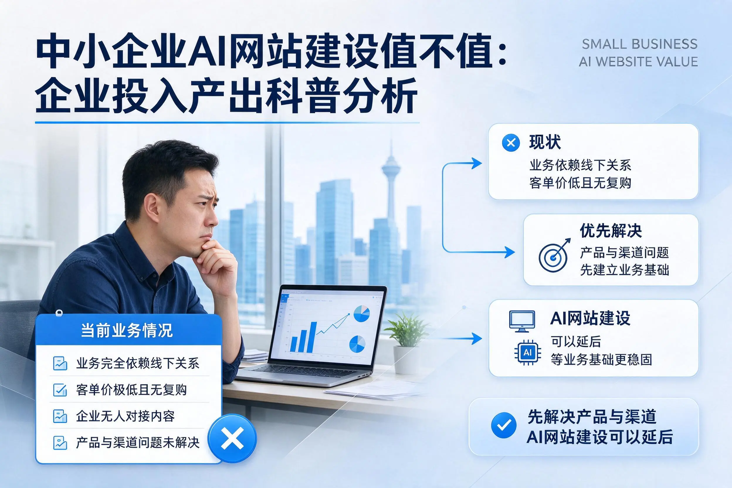 中小企业AI网站建设值不值:芜湖企业投入产出科普分析