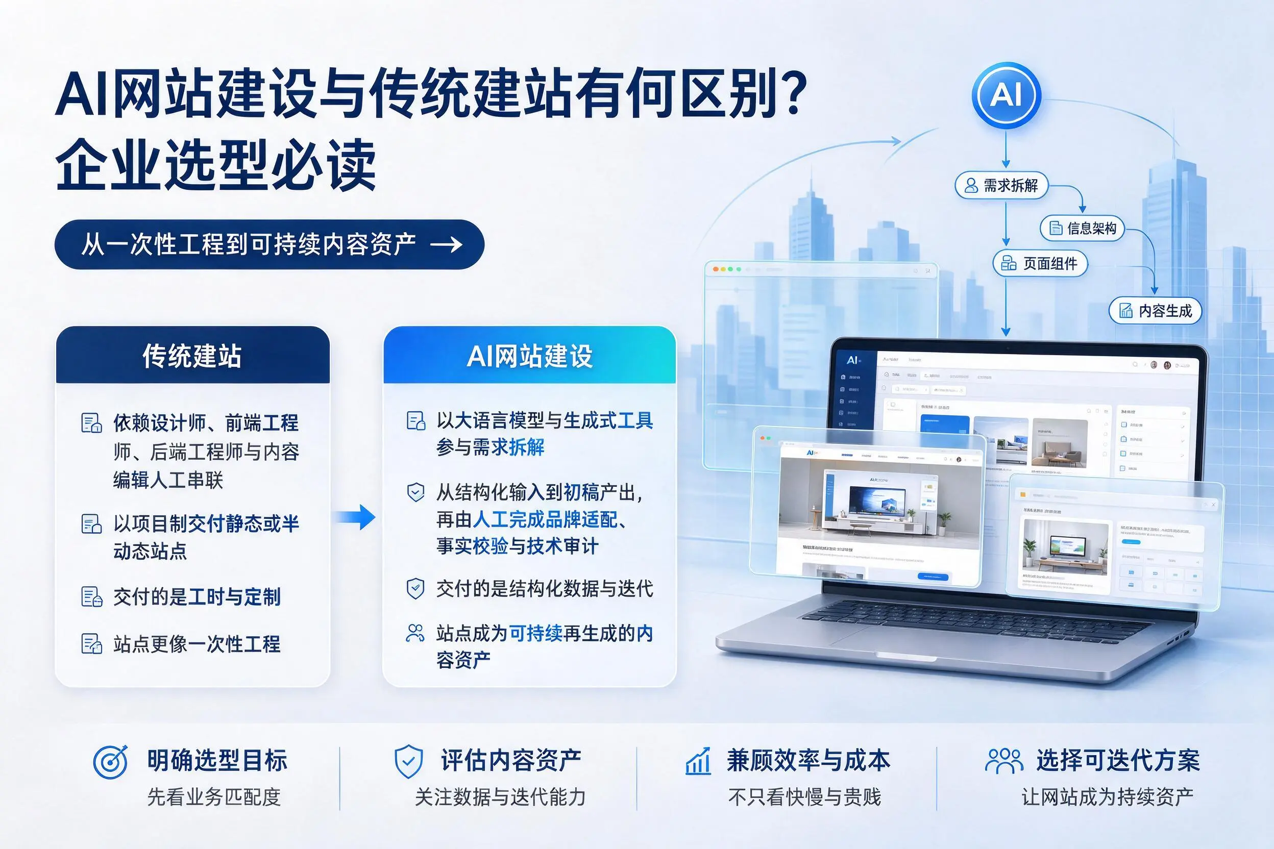 AI网站建设与传统建站有何区别？芜湖企业选型必读