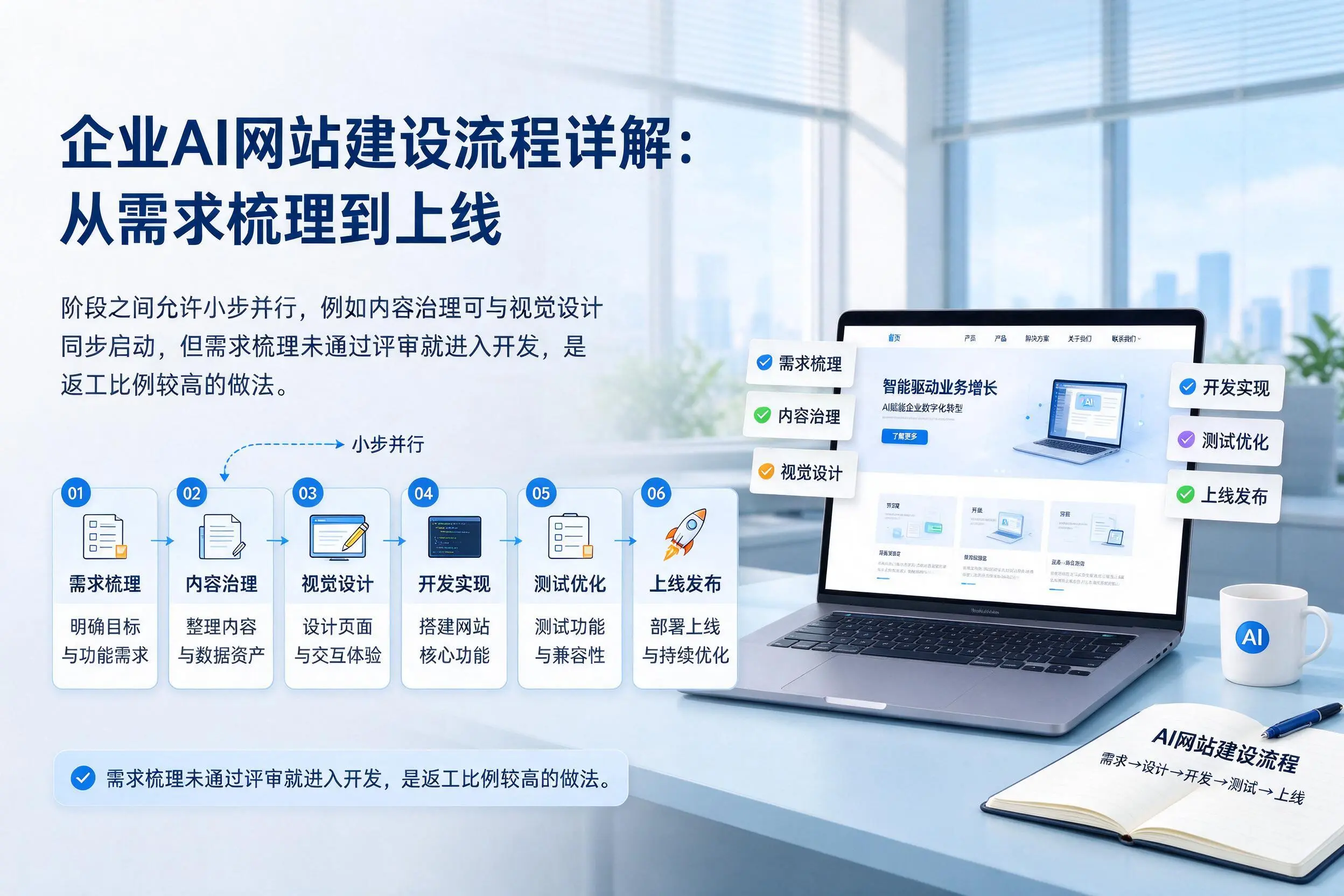 芜湖企业AI网站建设流程详解:从需求梳理到上线