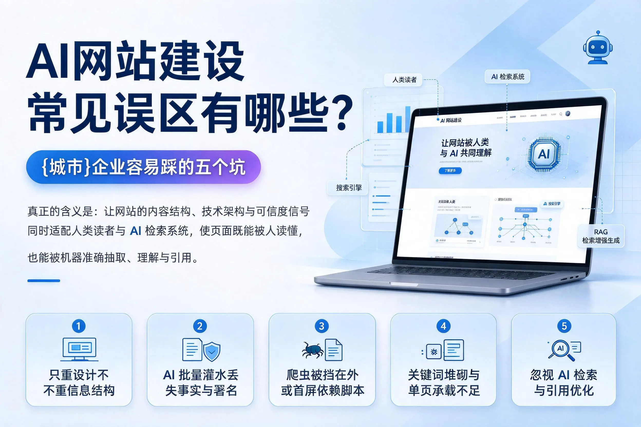 AI网站建设常见误区有哪些？芜湖企业容易踩的五个坑
