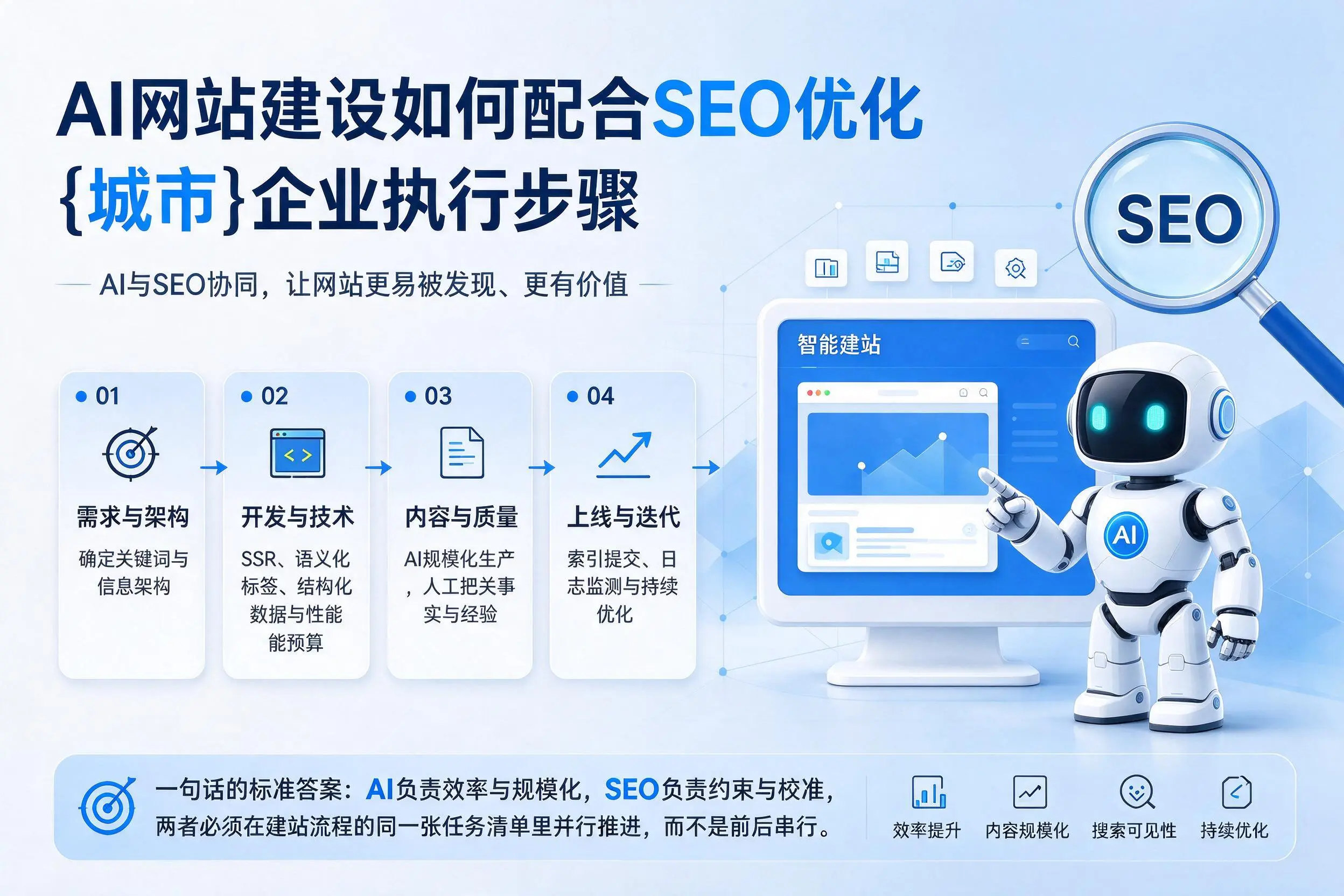 AI网站建设如何配合SEO优化,芜湖企业执行步骤
