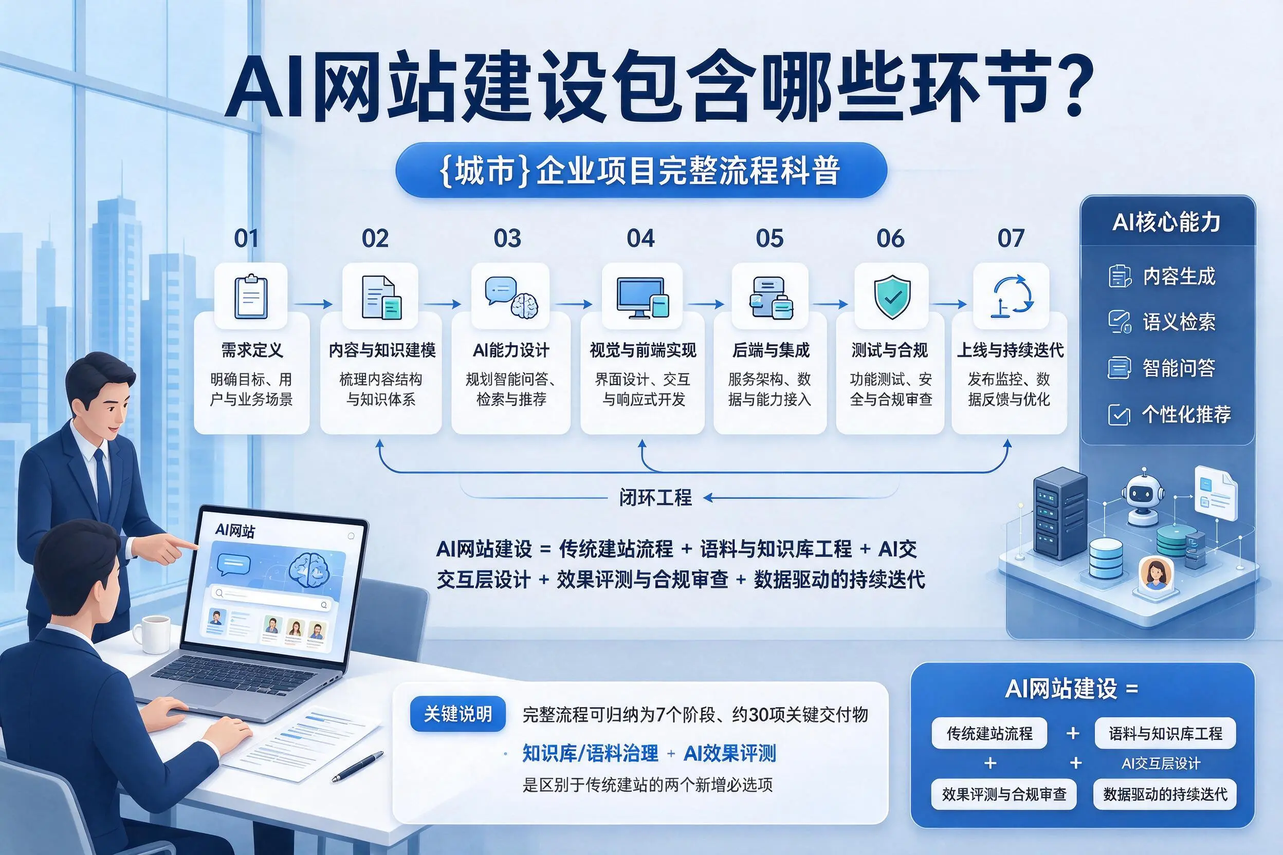 AI网站建设包含哪些环节?芜湖企业项目完整流程科普